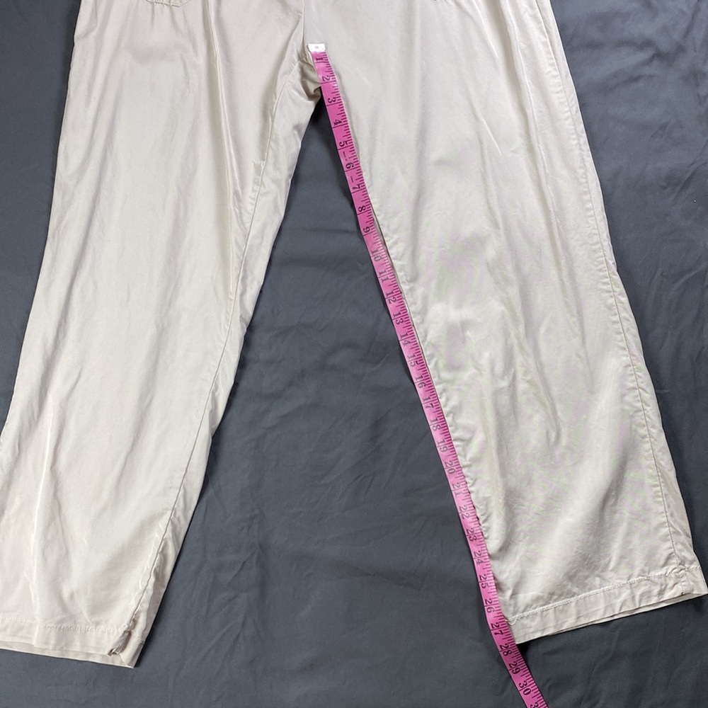 Magaschoni Cream Lightweight Wide Leg Pants with Pockets Casual Size L - Picture 6 of 10